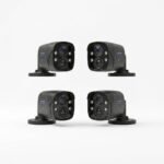 Twins Cellular Dual Lens Security Camera System 4K Black 2-Pack CCTV Kit